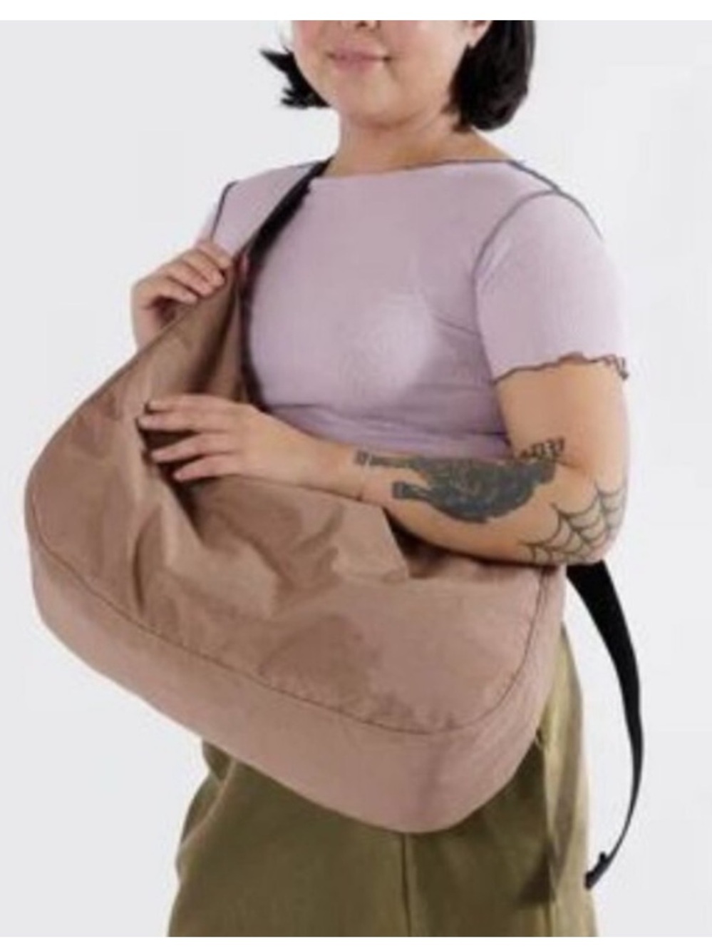NWT BAGGU Large Crescent Bag - Cocoa - Picture 2 of 14
